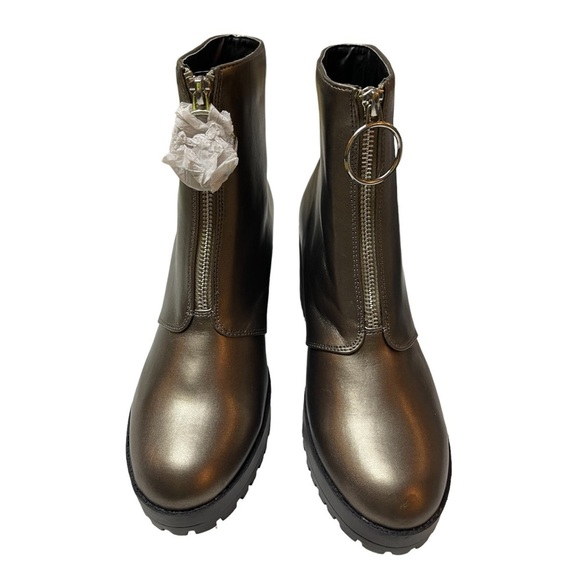 NEW Beston Pewter Gray Front Zip Boots - Size 8.5 - Picture 6 of 7